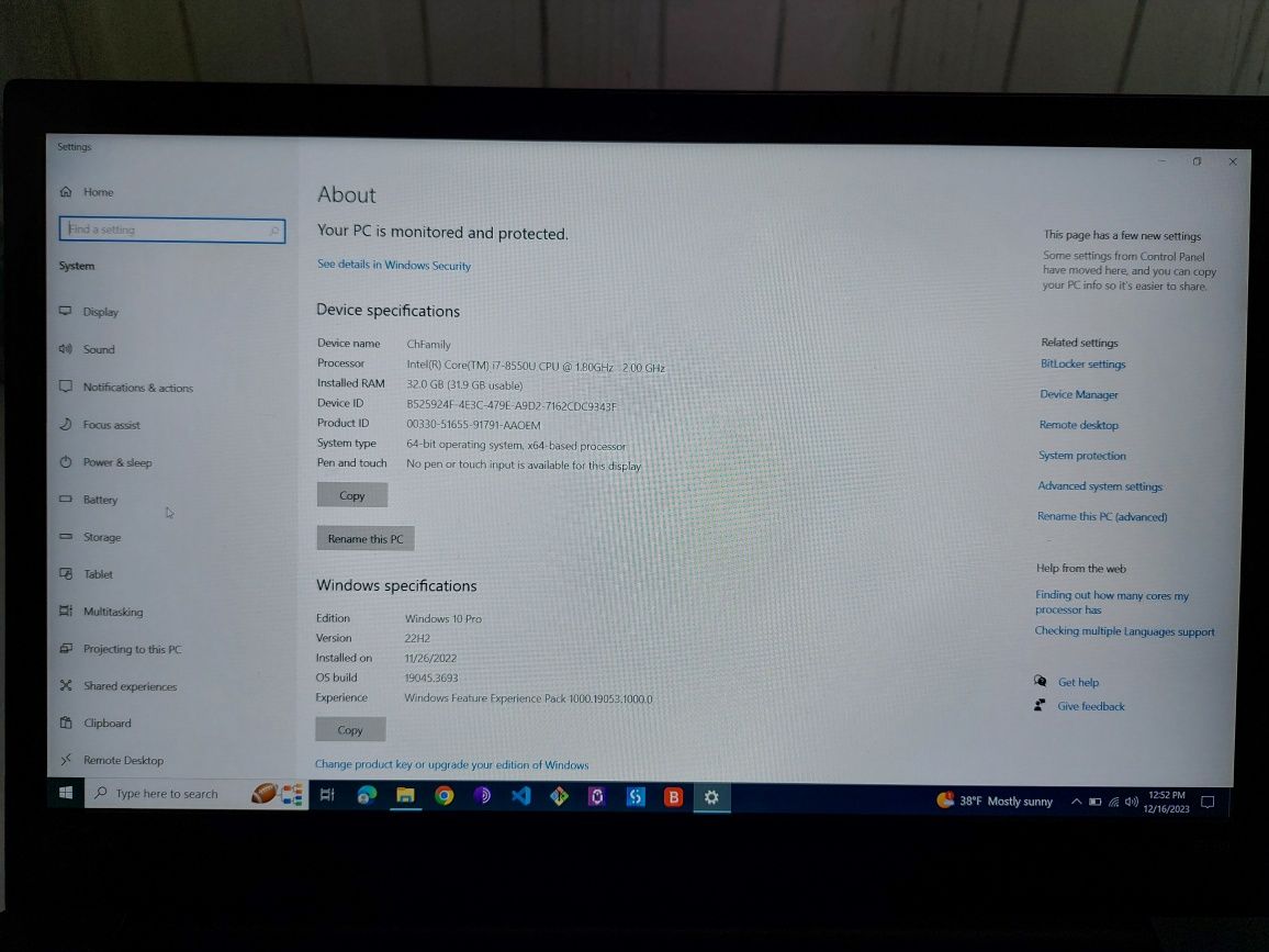 Lenovo ThinkPad E580-I7-32Gb RAM-SSD 256 Gb