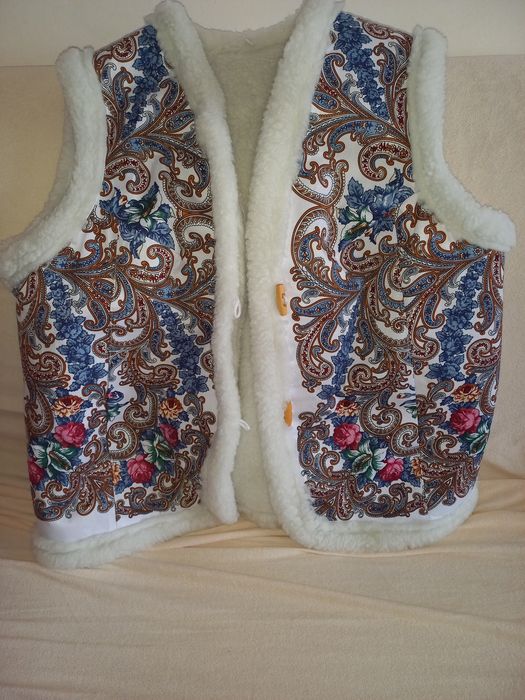 Жилет Новый из натуральной овечьей шерсти 62 размер