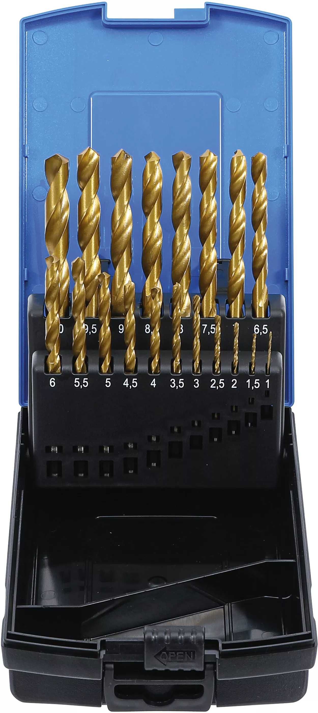 К-кт свредла 1 - 10 mm | 19 бр.. HSS, DIN 338, BGS TECHNIK, Германия