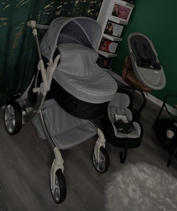 Carucior 3 in 1 tip ou, multifunctional, scaun auto Visoli Grey