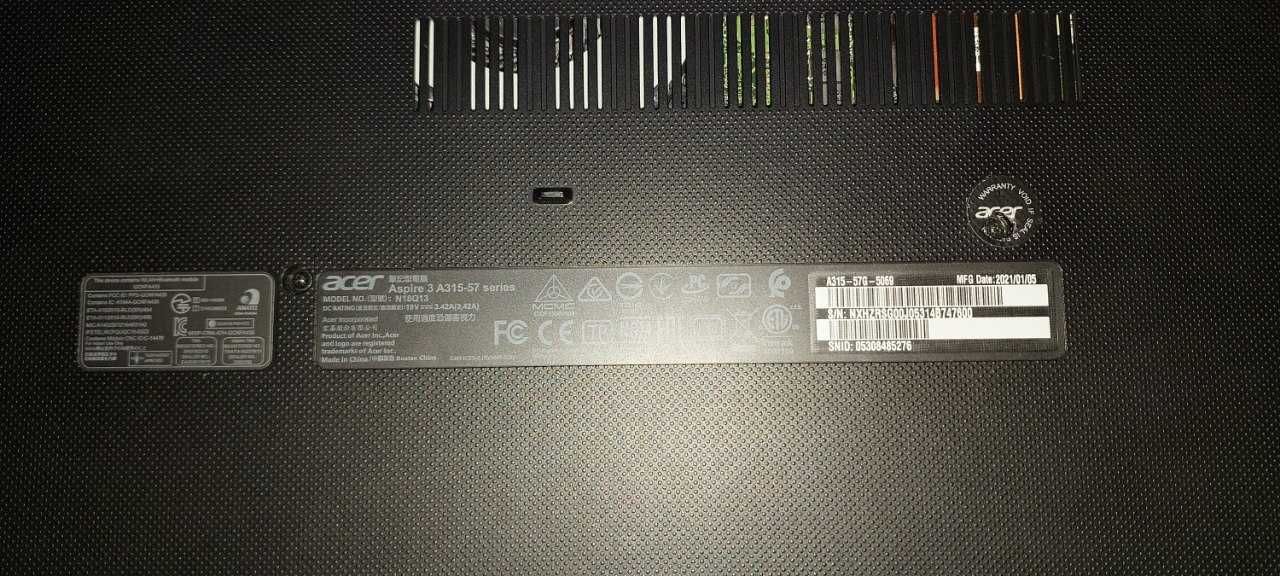 Продаётся Ноутбук Acer Aspire A315-57G