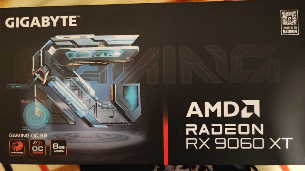 placa video gigabyte amd rx 9060 xt nouă garanție