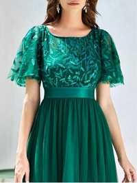 Бална зелена  рокля