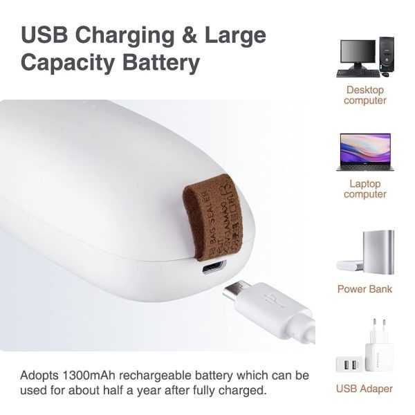 2 в 1 мини USB акумулаторна машина за заваряване на торбички. НОВА