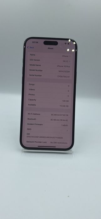 IPhone 16 Plus 128Gb 100% Baterie Garantie/Factura #49417