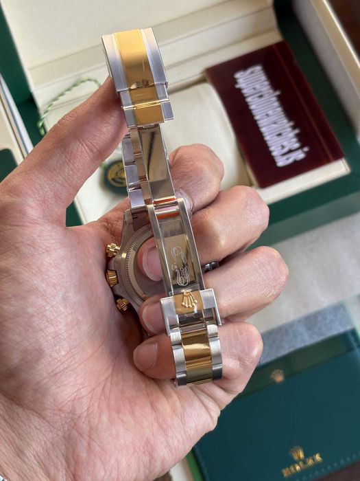 Rolex Daytona  Two Tone Yellow Gold Champagne Dial