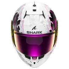 Мото Каска мотор SHARK DSKWAL 3 LADY MAYFER GLOSS WHITE вградени очила