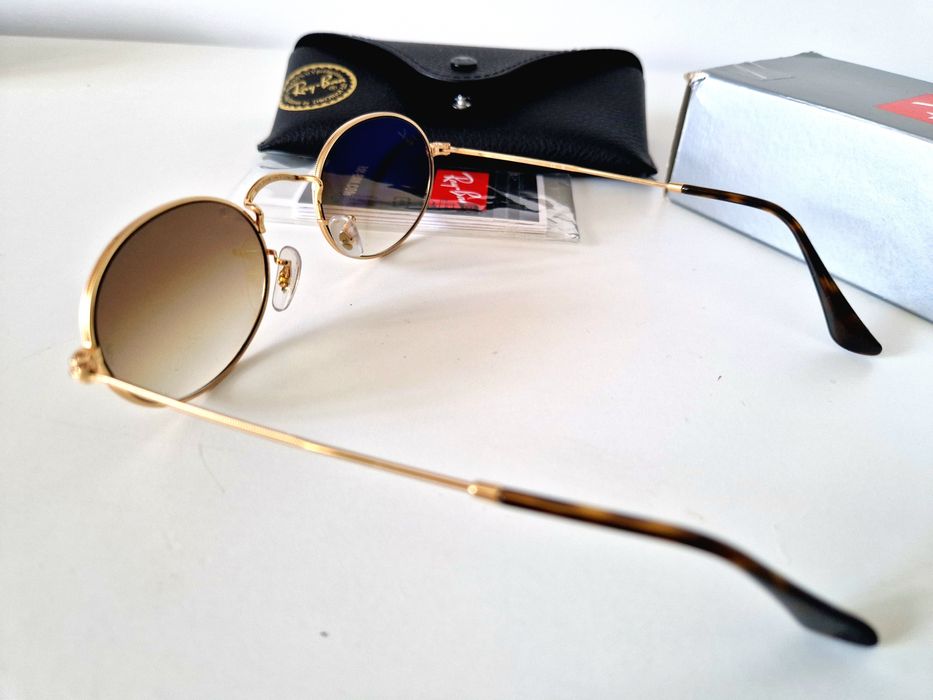 Ochelari de soare Ray Ban 3547, rama gold, noi