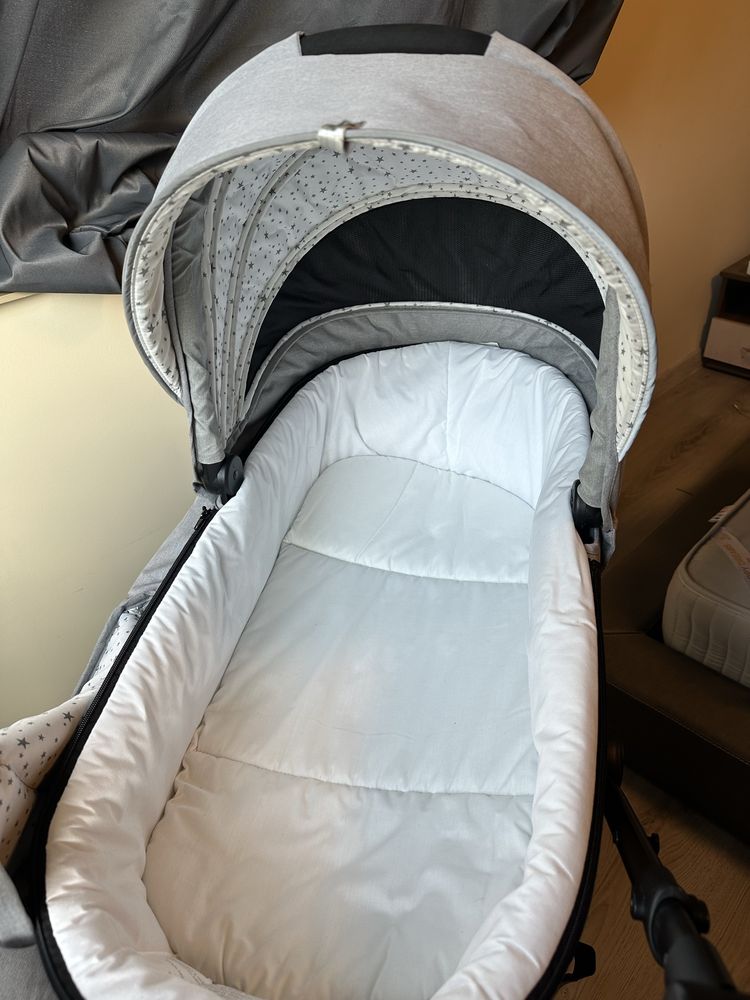 Бебешка количка Lorelli Crysta 3in1 OPALine Grey