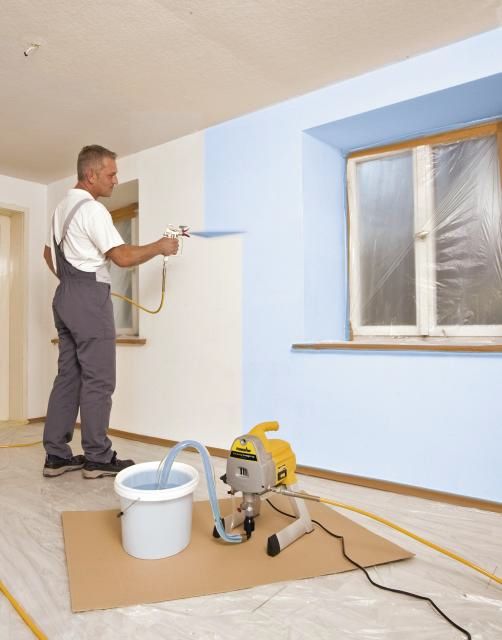 Шпаклевка и покраска стен и потолков с аппаратом, демонтаж загатовка