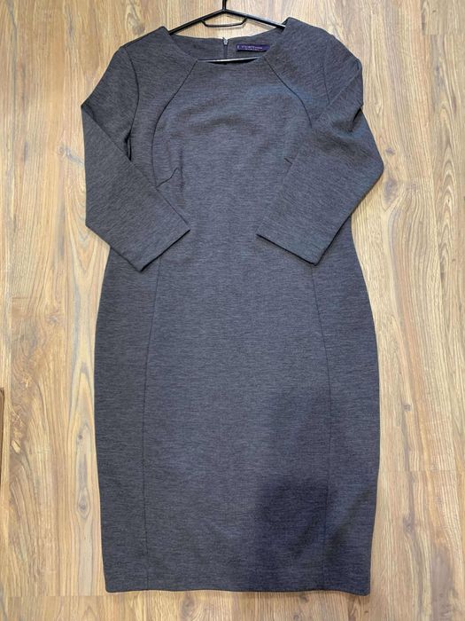 Rochie midi gri-usor elastica