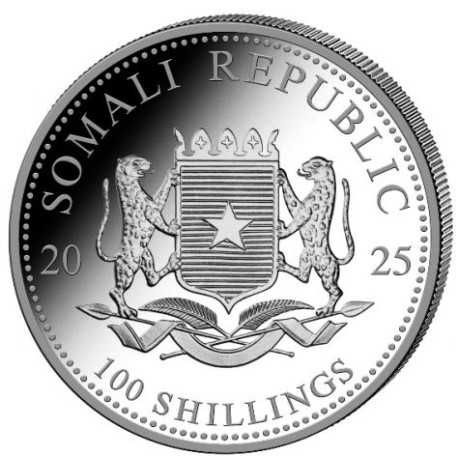 Сребро 1 oz Сомалийски Слон 2025