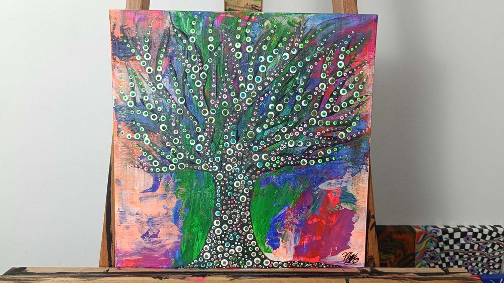 Tablou unicat, carton panzat