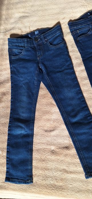 6-7г., 122см, детски дънки, тъмно сини, момиче, Name it