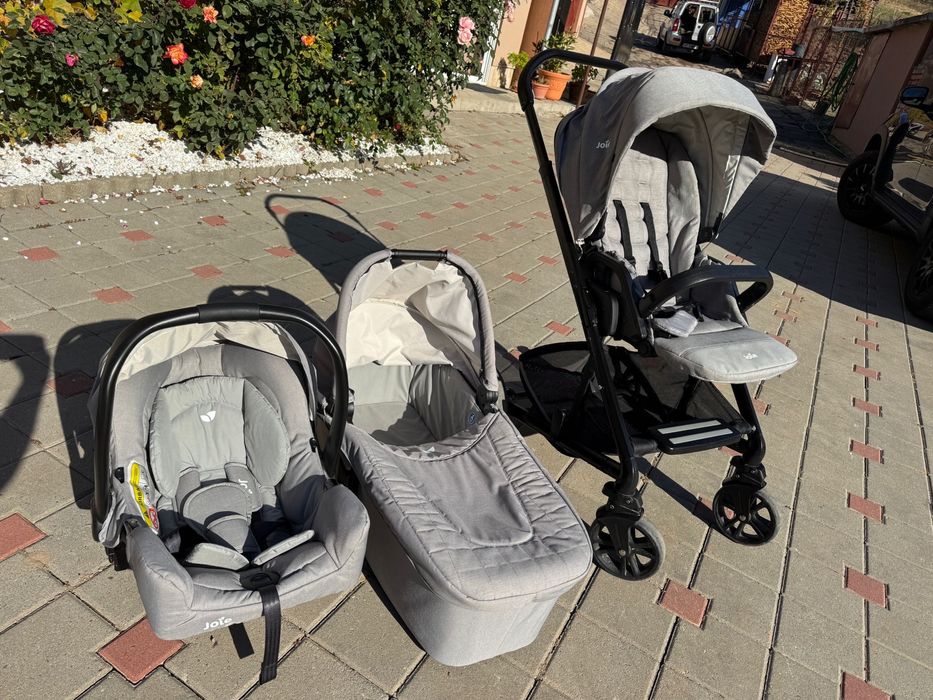 Cărucior JOIE 3 în 1 – landou, parte sport și scoică auto