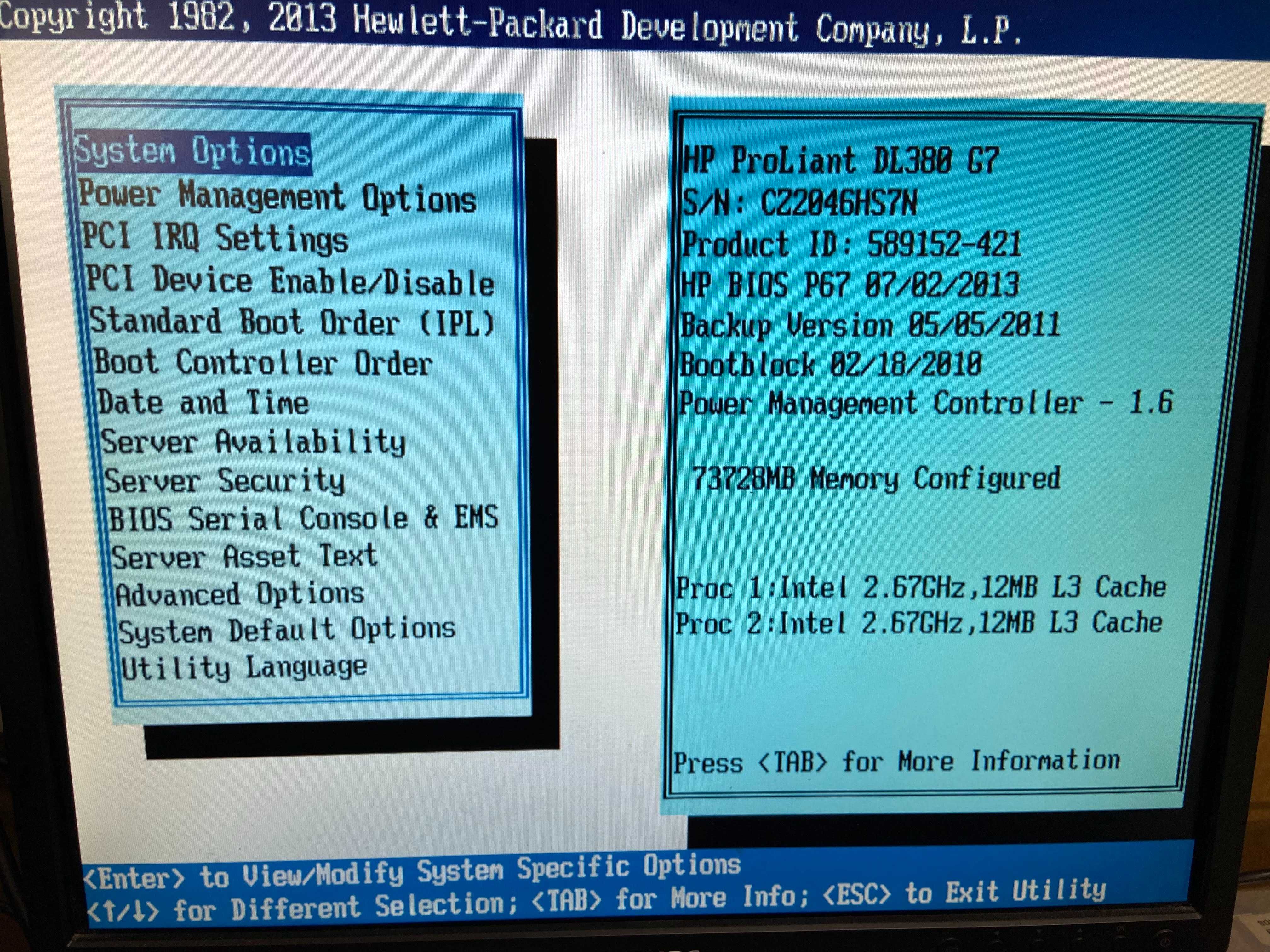 HP DL380 G7 2x Xeon X5650, 72GB RAM, 8x SFF сървър