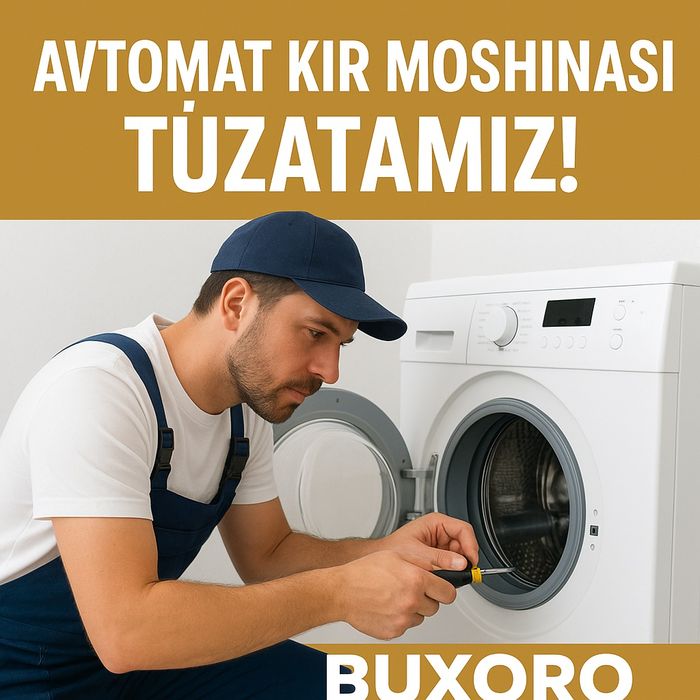 Buxoroda avtomat kir yuvish mashinasini ta’mirlash – joyiga borib tuza