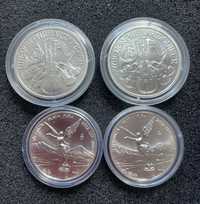 Set 4 monede 3 Oz argint 999 Austria 2011, Mexic 2002 in capsula