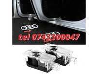 Set Lampi Led Holograme Proiectoare Logo Portiera Audi A3 A4 A5 A6 Q3