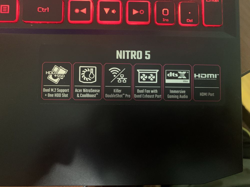 Acer nitro 5 i7-12gen 32/512