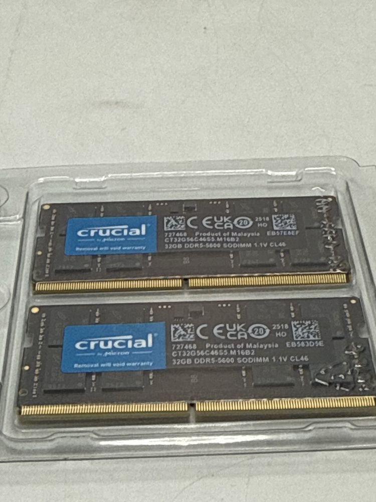 Memorie Laptop Crucial DDR5-5600MHz 64GB (2x32GB) Sigilat C2