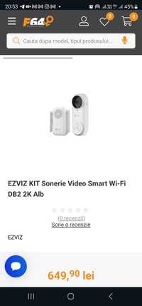 Camera de supraveghere Ezviz DB2 Kit Wi-Fi cu sonerie, 1080p