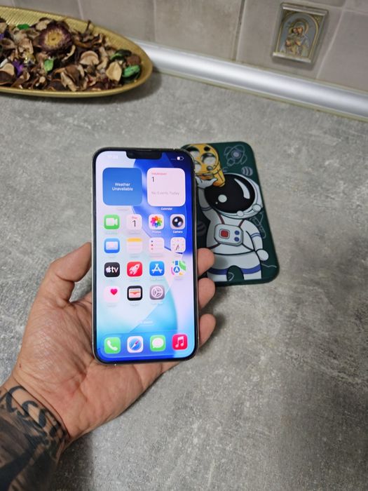 iPhone 13 Pro Max Silver 96%Bat totul original liber retea