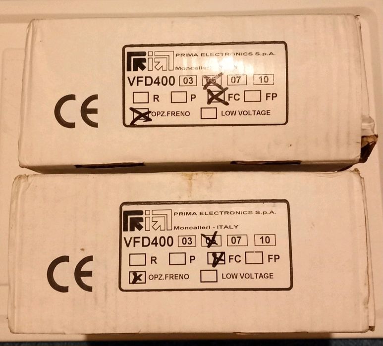 2 x Servodrive (controler) Prima Electronics VFD400 VFD3CRA2005000C