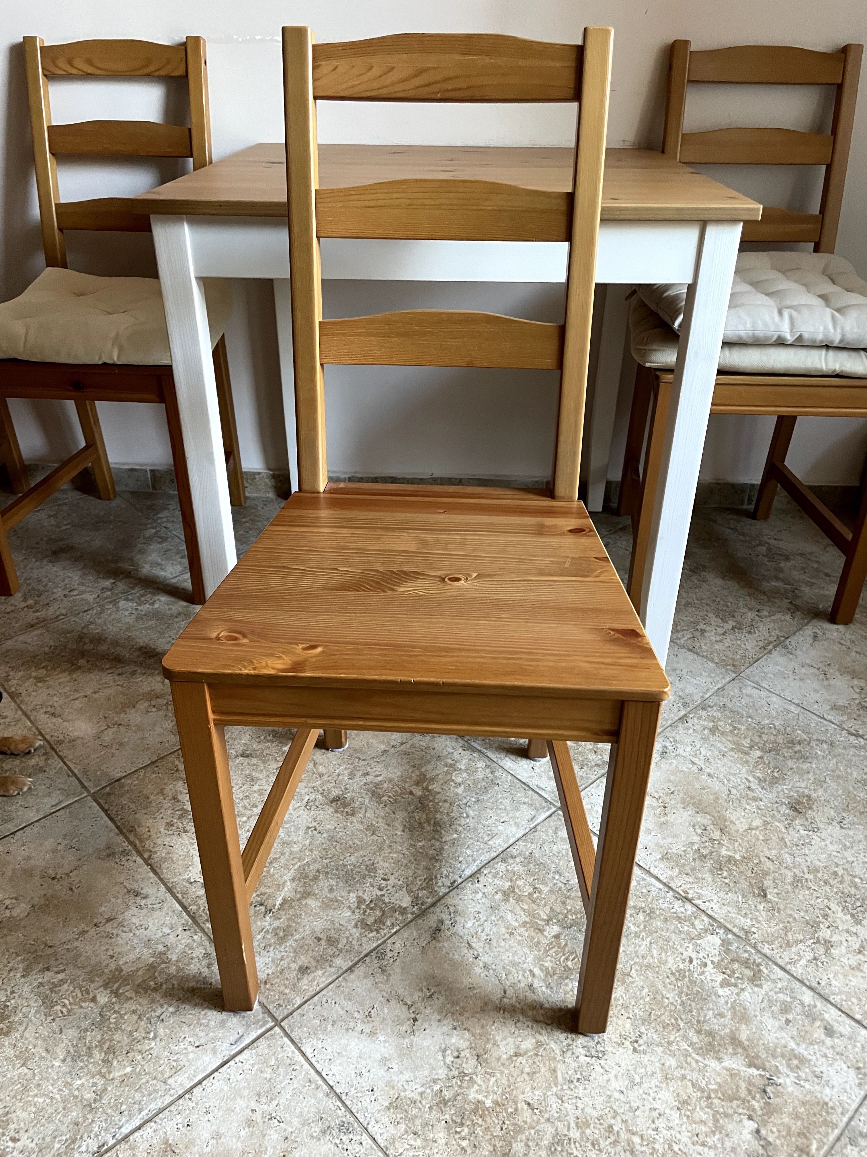 Комплект трапезарна маса и 4 стола, масив -  IKEA/NORDVIKEN