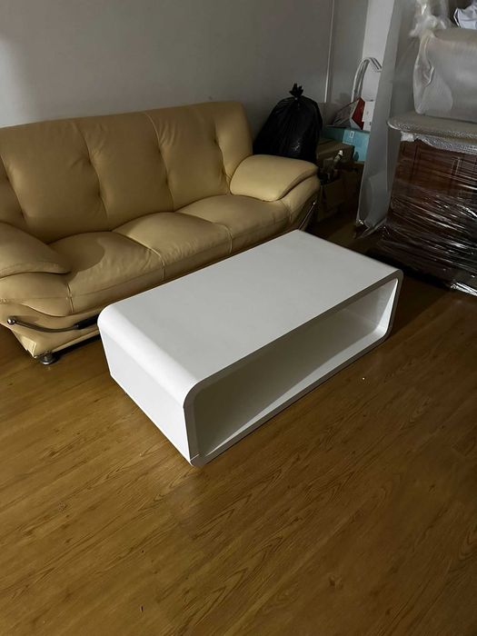 Masuta de cafea fixa, alba