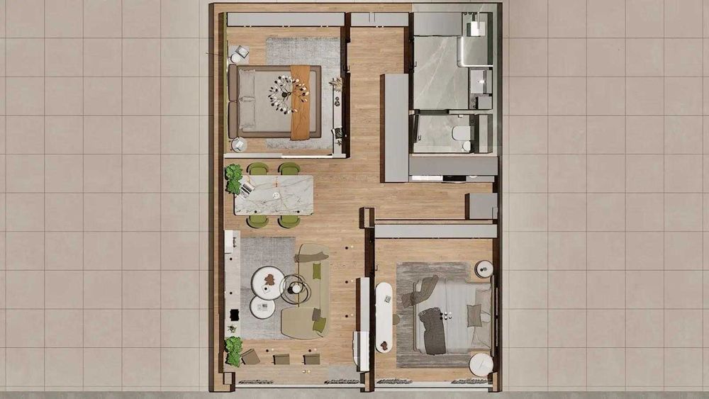 Двустаен апартамент на партер в затворен VIP комплекс „Перла“