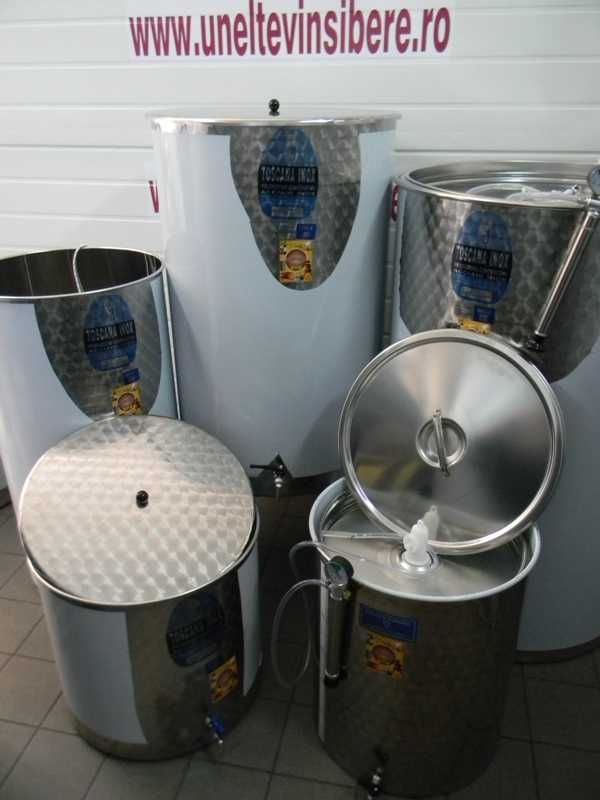 Cisterna/Bazin  inox 150 ltr+capac+pompa+robinet inox-Italia