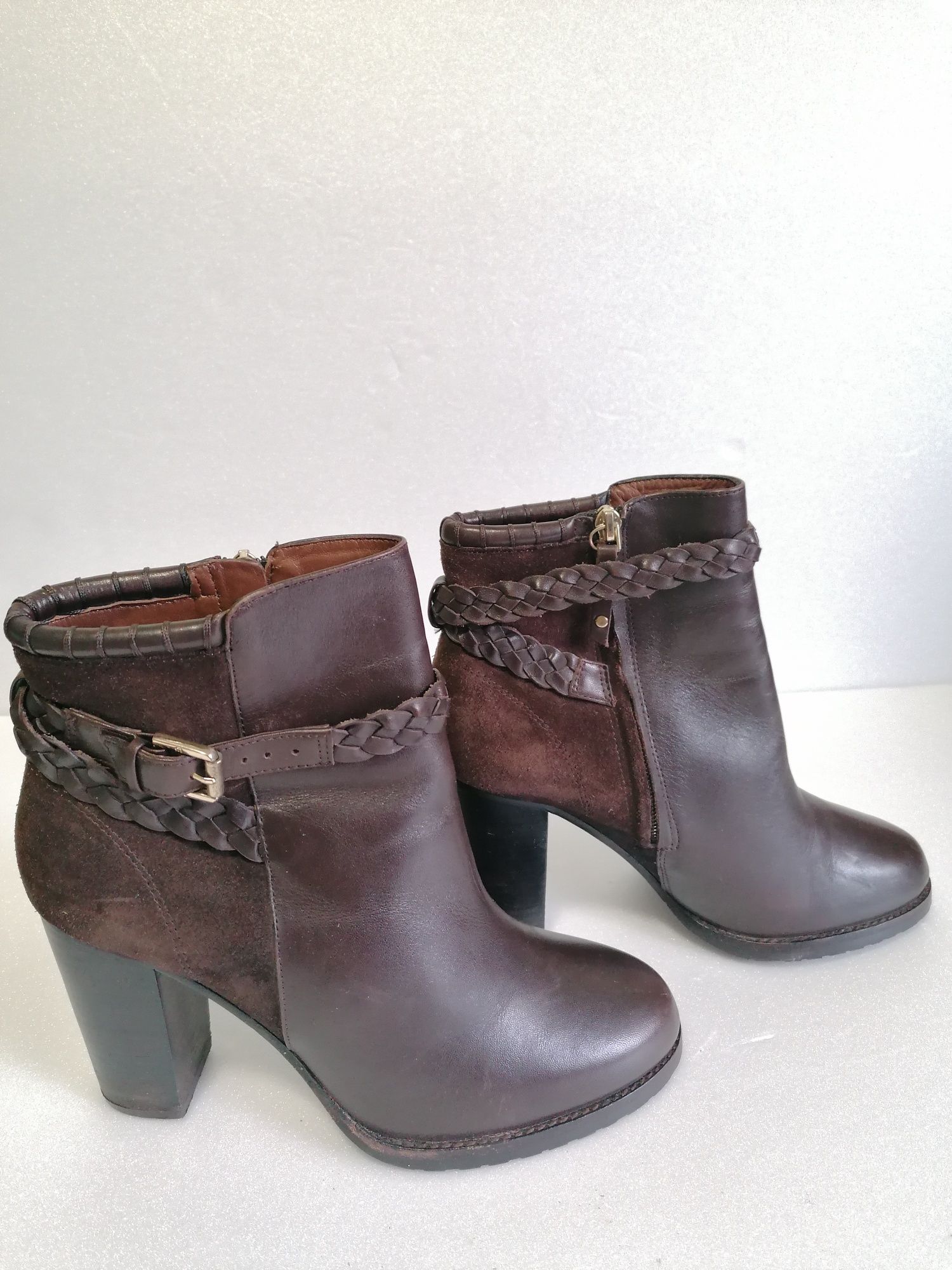 Botine piele, Massimo Dutti, 39