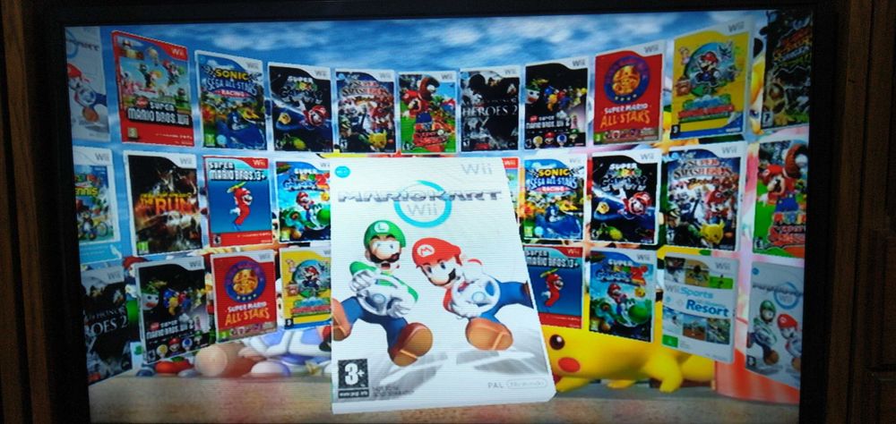 Vand nintendo wii modata, manete, stick 64gb, 30 jocuri - Mario, Zelda