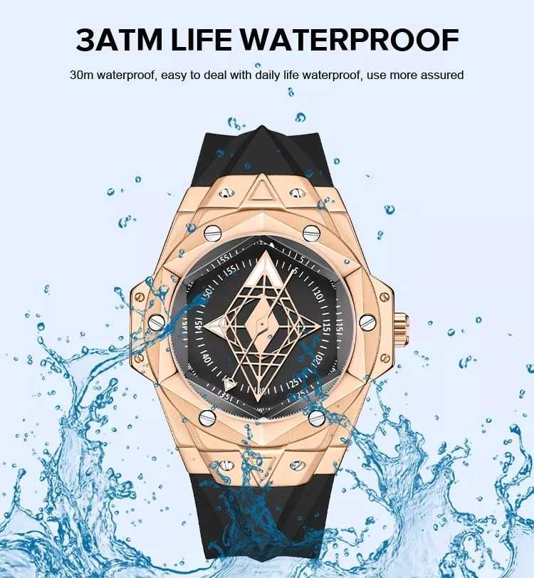 Часы, дизайном Кристалл, водонепроницаемые
