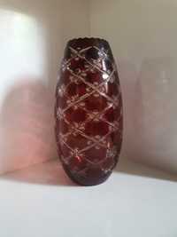 Червен кристал ваза