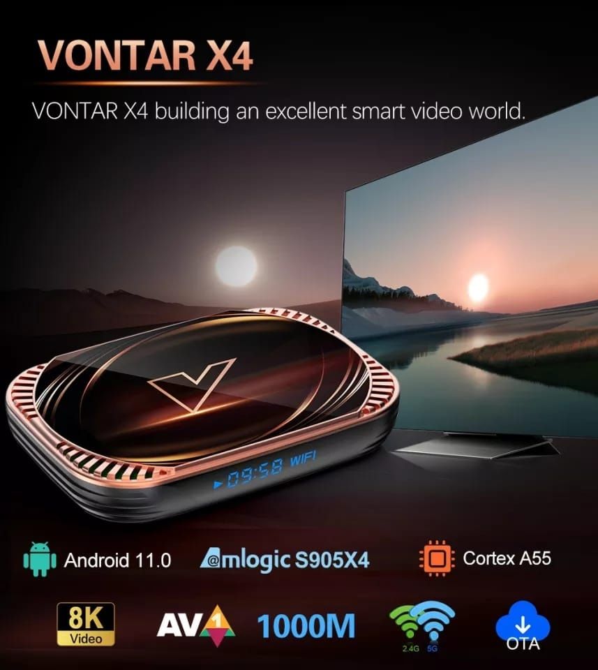 Smart IpTv Box Vontar x4 4g/32g Configurat