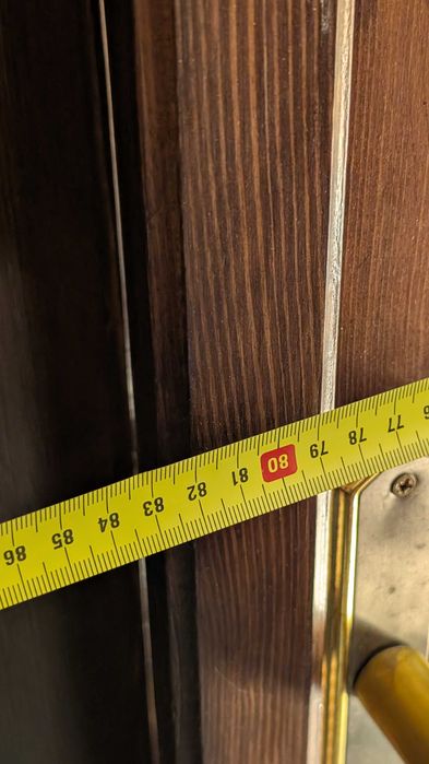 Usa dubla lemn masiv, in toc, cu clanta