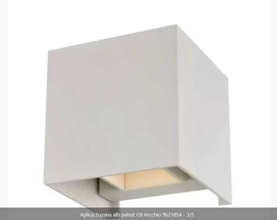 Aplica exterior Zuzana alb patrat G9 Arcchio 9621854