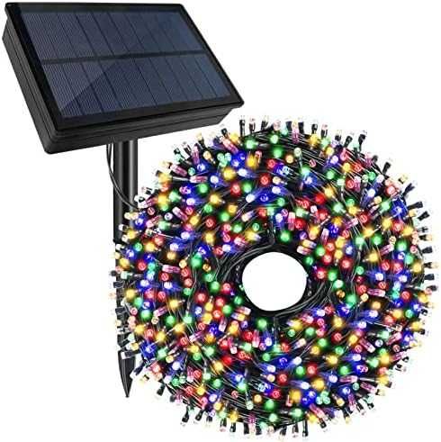 10м многоцветни соларни коледни лампички с смяна на светене + ЛЕД