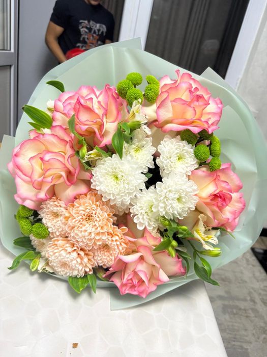 Свежие нежные букет цветов