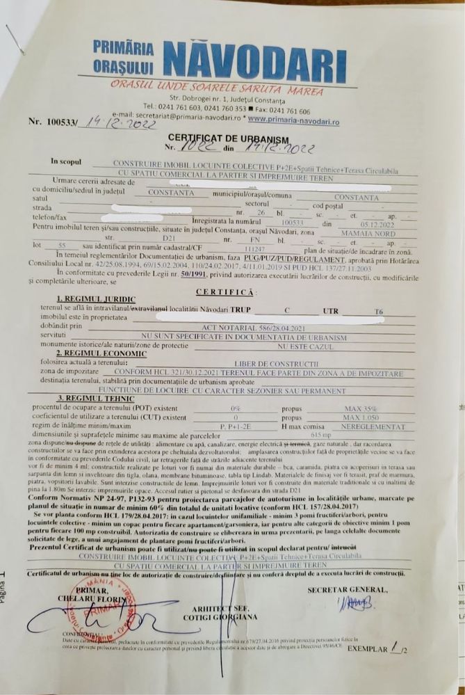 Teren mamaia nord navodari