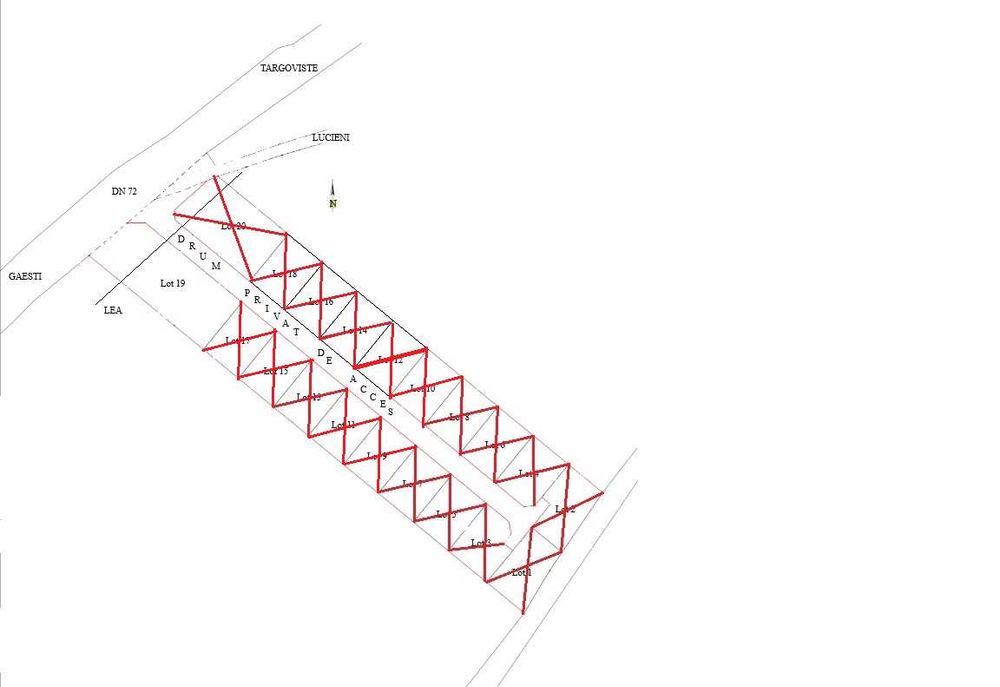 Lot teren intravilan Lucieni, langa Targoviste, deschidere la DN 72
