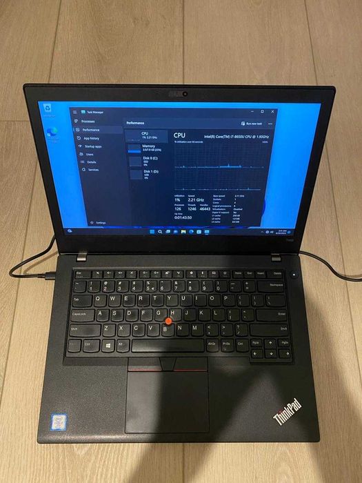 Lenovo T480 - i7 8650u 8GB 240GB ssd