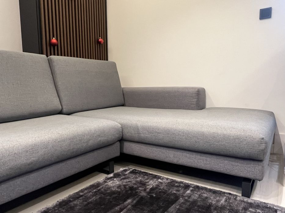 Сив ъглов диван неразтегателен
