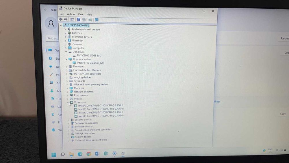 Лаптоп ASUS R418U, I3-7100U 2.4GHz, RAM 4GB, SSD 240GB