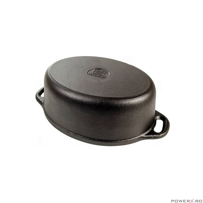 Oala din fonta 4.5 litri, cu capac, negru, KingHoff