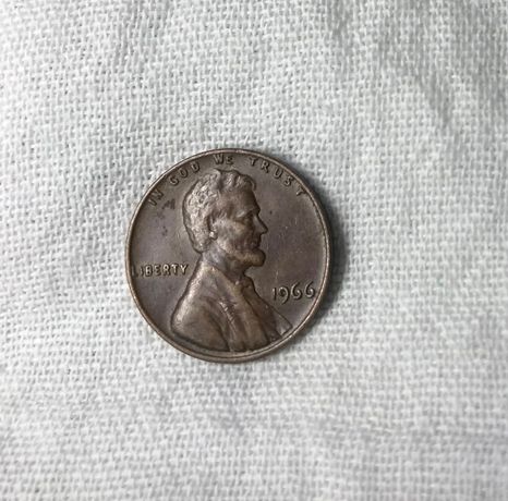 One cent liberty 1966 монета