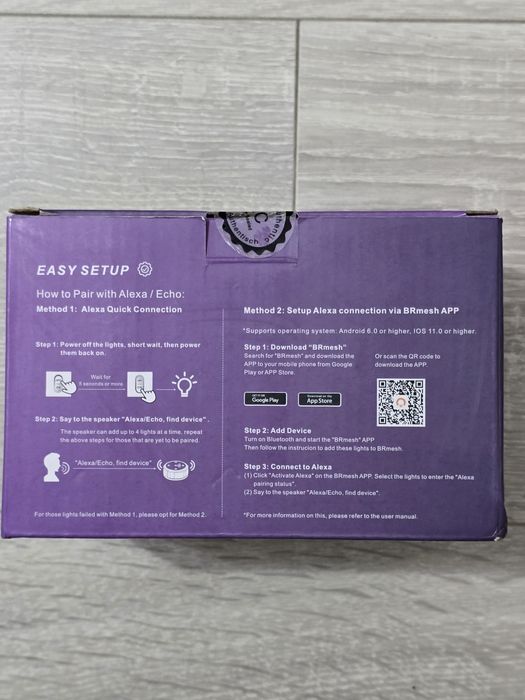 Spoturi LED inteligente DUSKTEC noi, RGB, control Alexa, set 4 bucăți