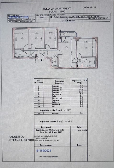 Teiul Doamnei, Vanzare Apart 4 camere, 1983 Reabilitat, centrală bloc